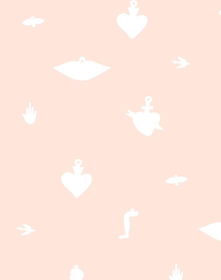 large milagros wallpaper blush