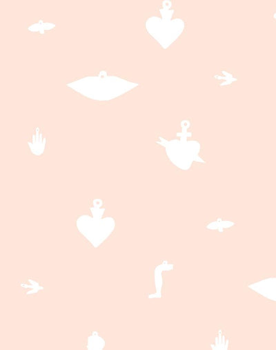 'Large Milagros' Wallpaper by Clare V. - Blush