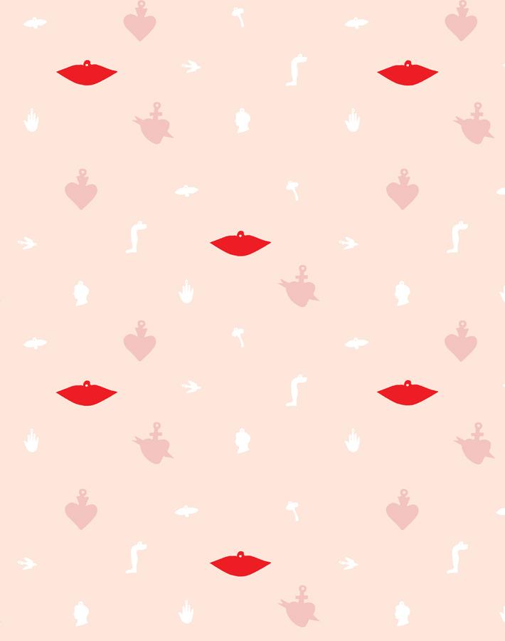 'Large Milagros' Wallpaper by Clare V. - Pink / Blush
