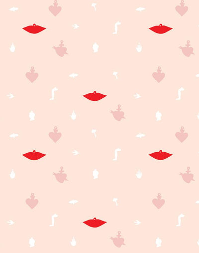 large milagros wallpaper pink on blush