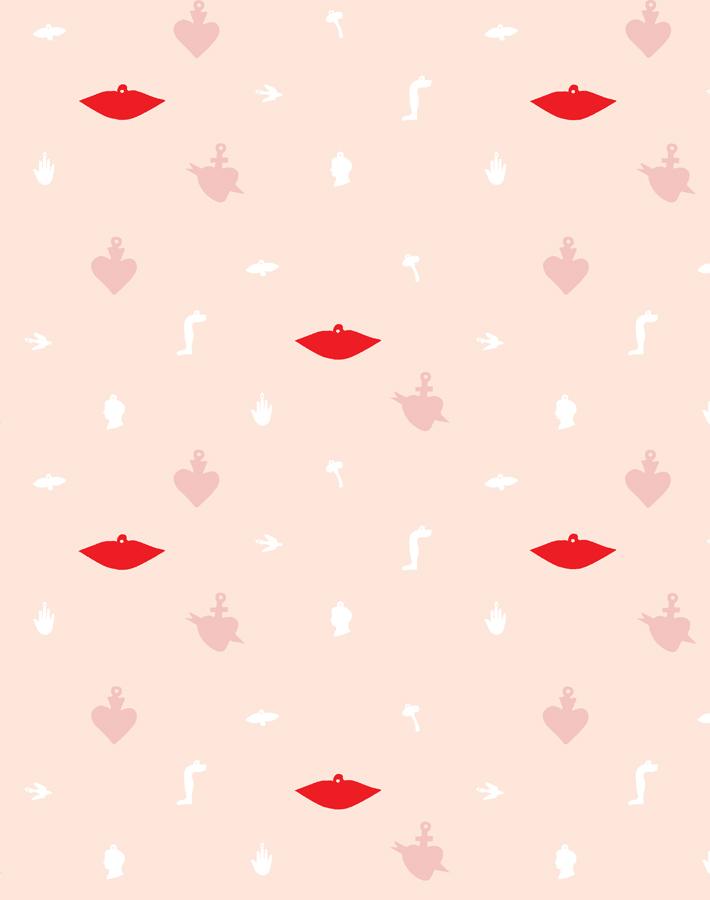 large milagros wallpaper pink on blush