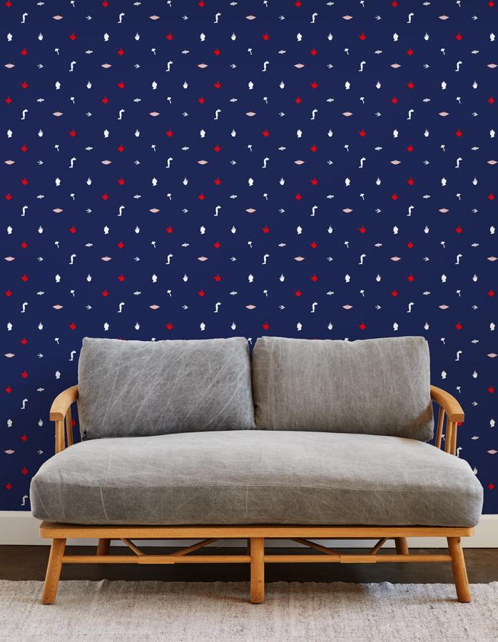 milagros wallpaper navy