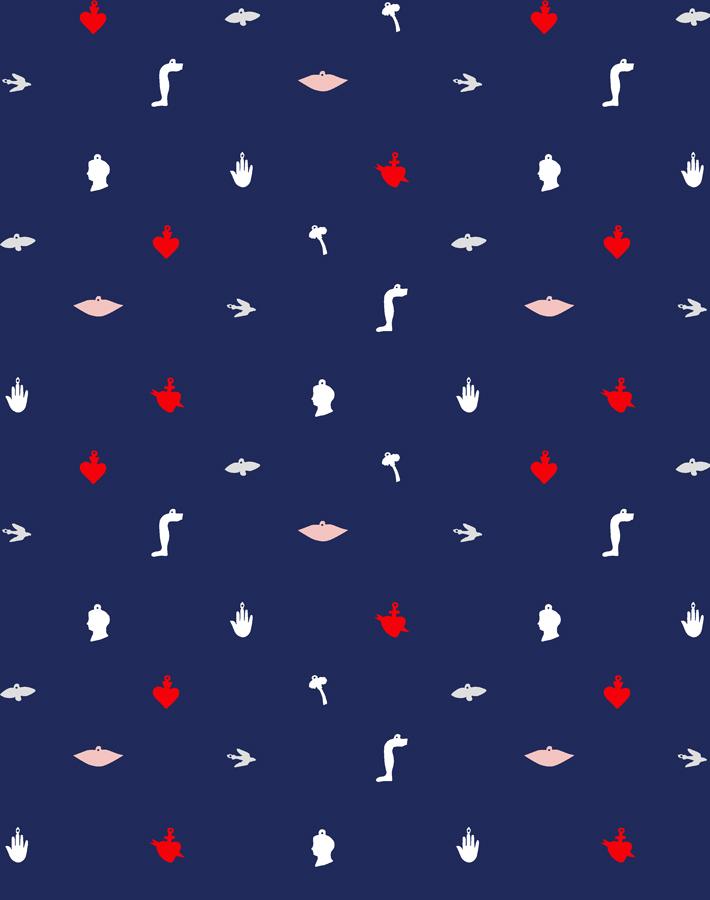 milagros wallpaper navy