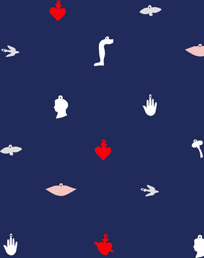 milagros wallpaper navy