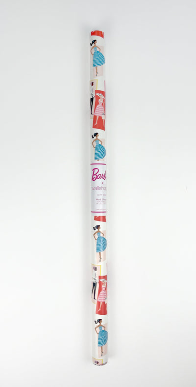 Mod Shapes Barbie™ Gift Wrap - Daffodil Persimmon