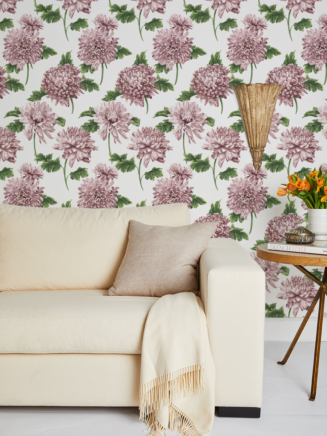 'Mums for Marion Small' Wallpaper by Sarah Jessica Parker - Powder