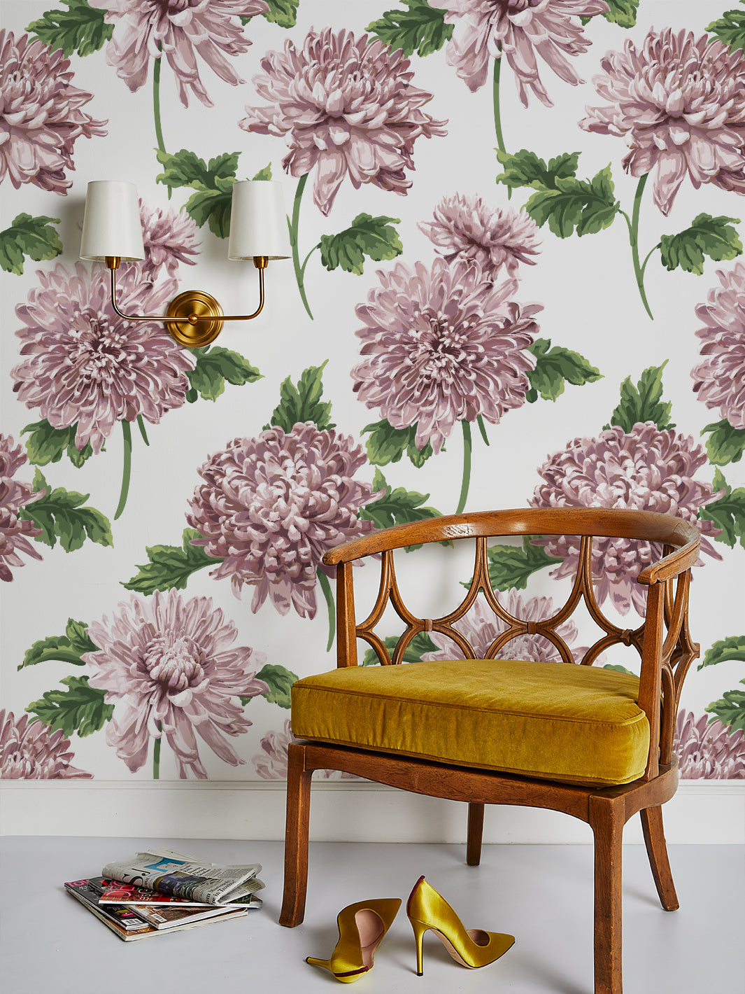 'Mums for Marion' Wallpaper by Sarah Jessica Parker - Powder