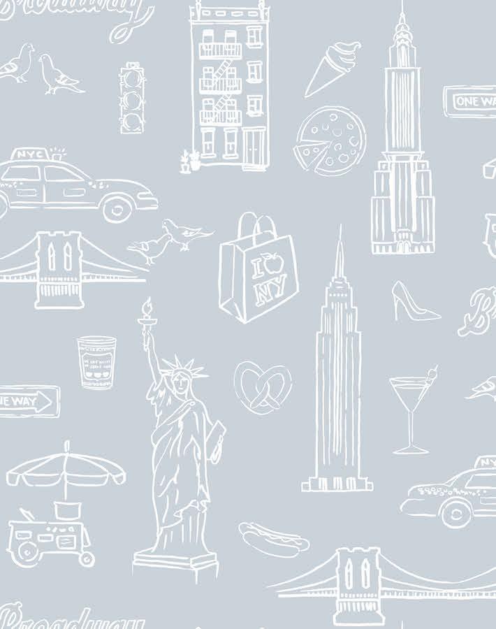 'NYC' Wallpaper by Nathan Turner - Gray