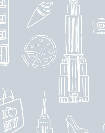 'NYC' Wallpaper by Nathan Turner - Gray