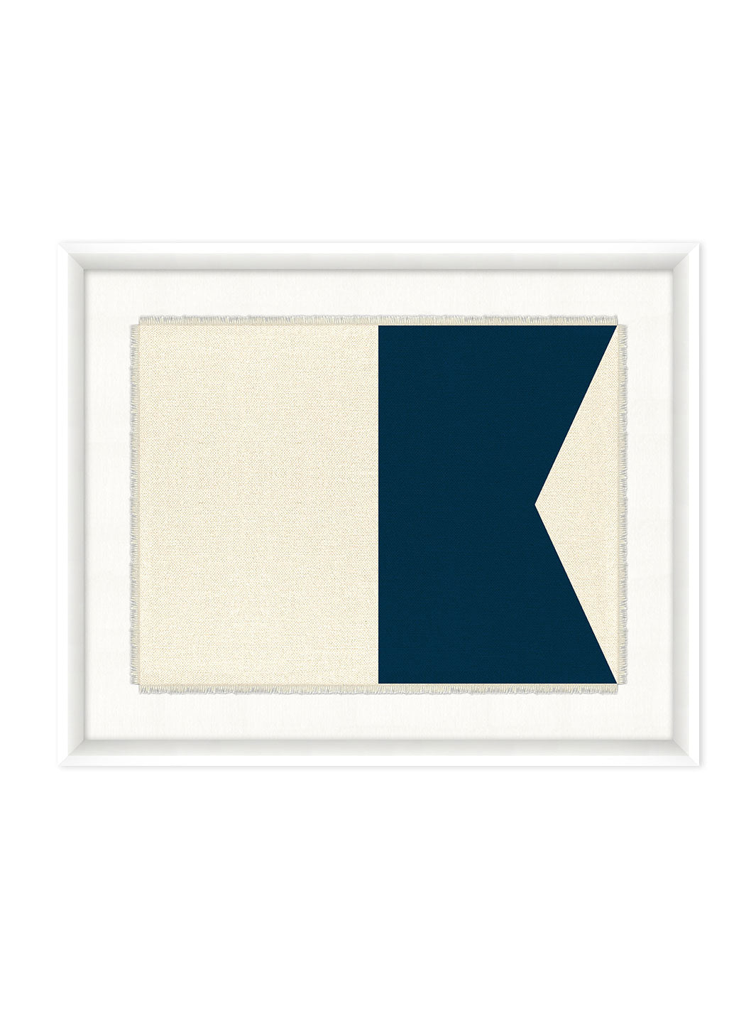 'Nautical Flag Textile 1' on Canvas by Nathan Turner Framed Art