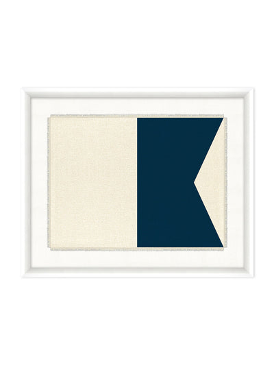 'Nautical Flag Textile 1' on Canvas by Nathan Turner Framed Art