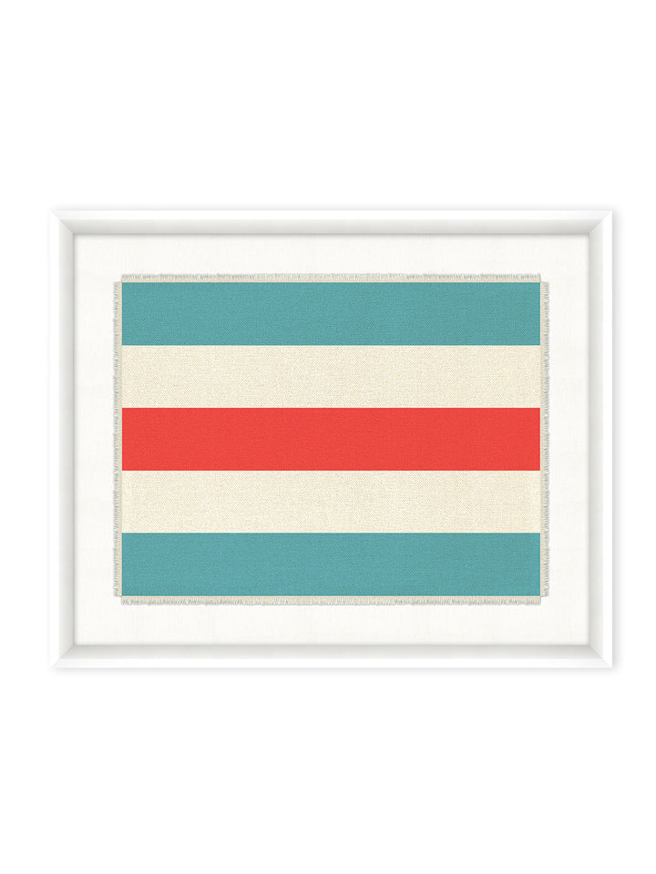 'Nautical Flag Textile 3' on Canvas by Nathan Turner Framed Art