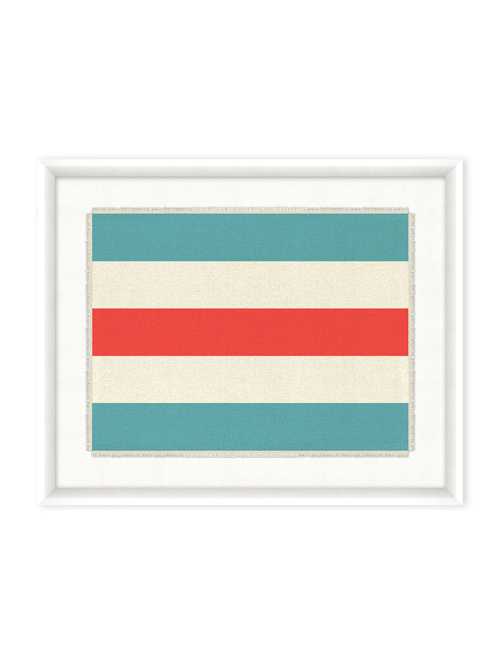 'Nautical Flag Textile 3' on Canvas by Nathan Turner Framed Art
