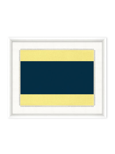 'Nautical Flag Textile 4' on Canvas by Nathan Turner Framed Art