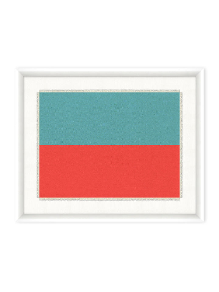 'Nautical Flag Textile 5' on Canvas by Nathan Turner Framed Art