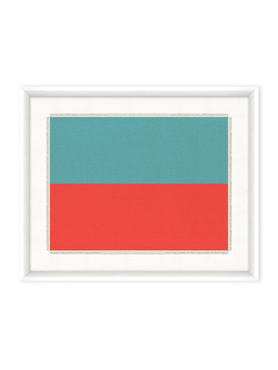 'Nautical Flag Textile 5' on Canvas by Nathan Turner Framed Art