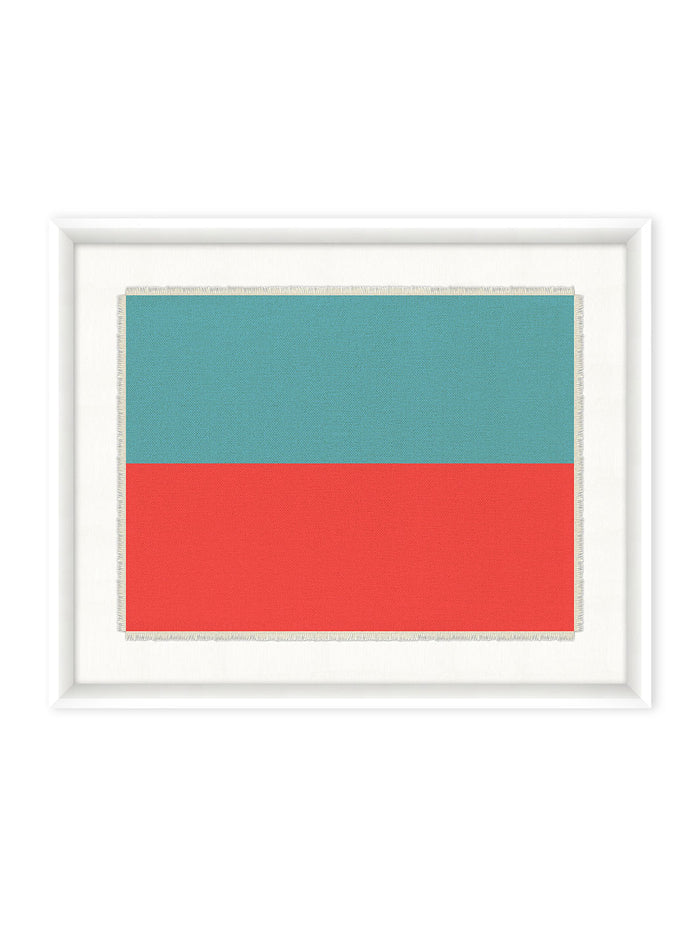'Nautical Flag Textile 5' on Canvas by Nathan Turner Framed Art