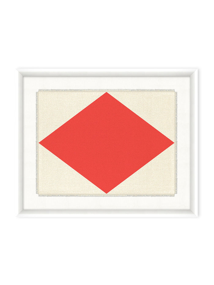 'Nautical Flag Textile 6 on Canvas by Nathan Turner Framed Art