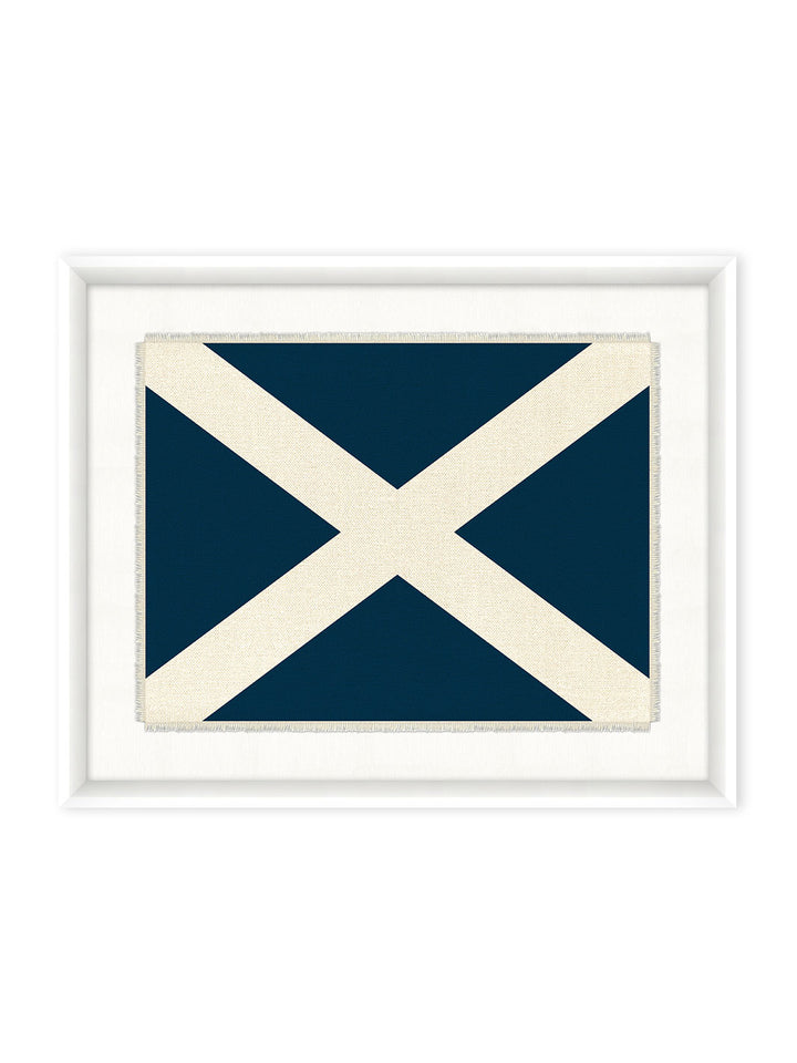 'Nautical Flag Textile 9' on Canvas by Nathan Turner Framed Art