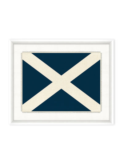 'Nautical Flag Textile 9' on Canvas by Nathan Turner Framed Art