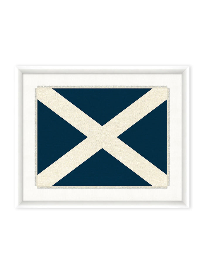 'Nautical Flag Textile 9' on Canvas by Nathan Turner Framed Art