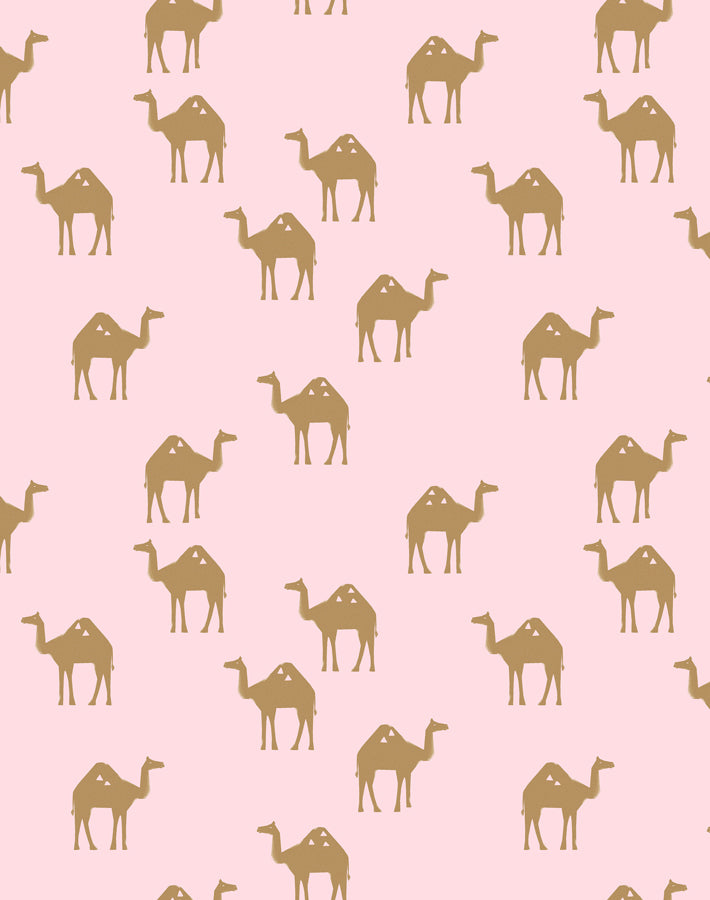 'Oasis Camels' Wallpaper by Tea Collection - Ballet Slipper