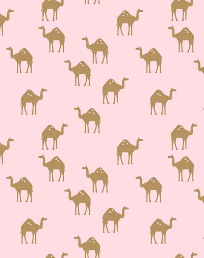 'Oasis Camels' Wallpaper by Tea Collection - Ballet Slipper