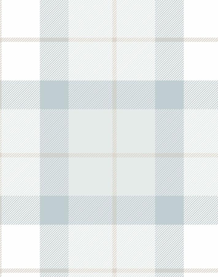 'Oban Plaid' Wallpaper by Wallshoppe - Fog