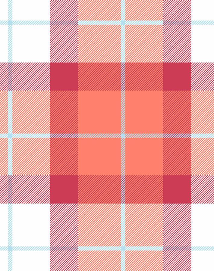 'Oban Plaid' Wallpaper by Wallshoppe - Raspberry