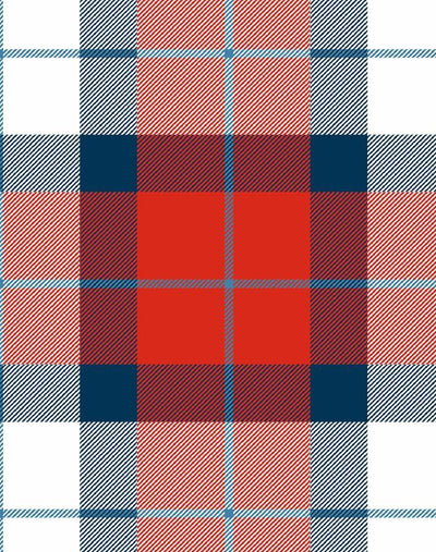 'Oban Plaid' Wallpaper by Wallshoppe - Red Blue