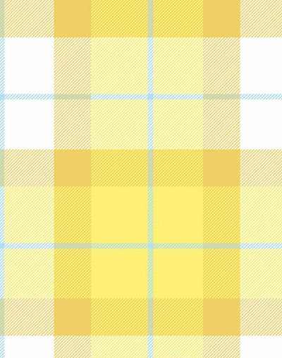 'Oban Plaid' Wallpaper by Wallshoppe - Yellow