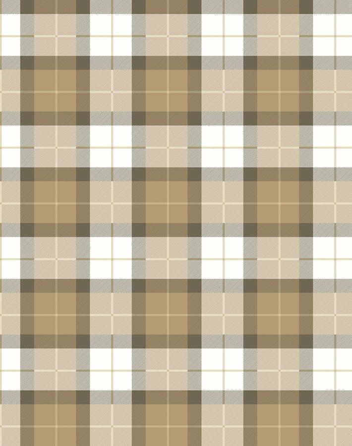 'Oban Plaid' Wallpaper by Wallshoppe - Leather