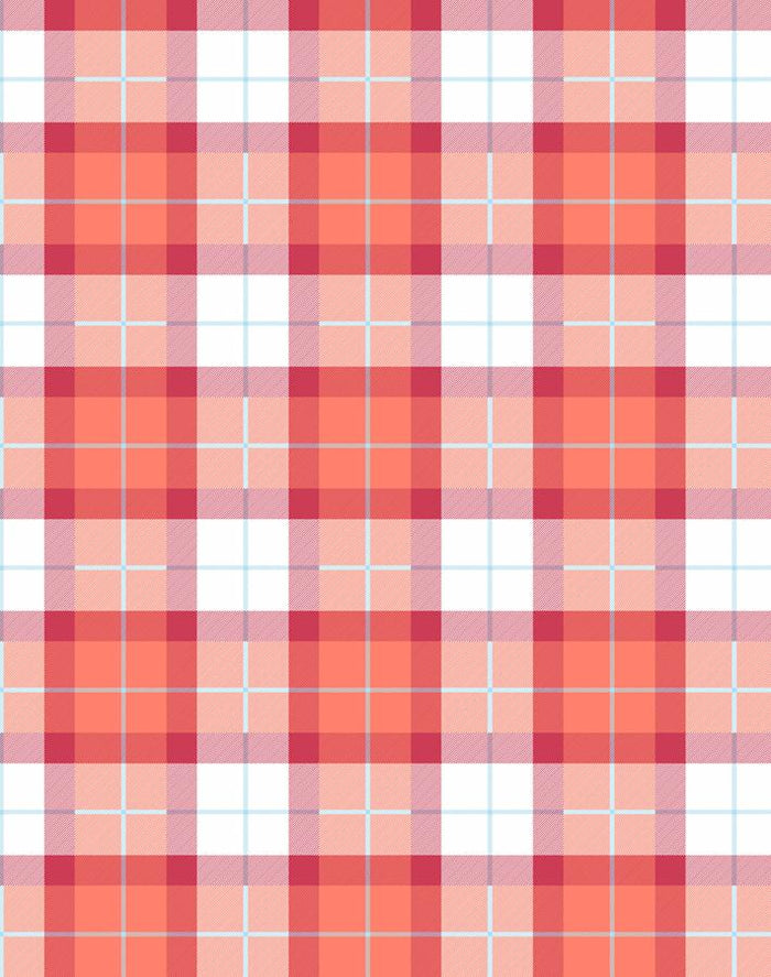 'Oban Plaid' Wallpaper by Wallshoppe - Raspberry