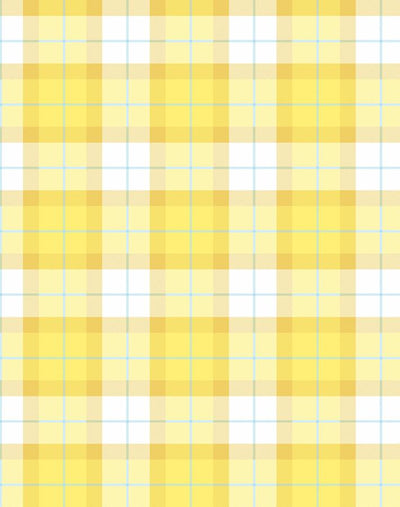 'Oban Plaid' Wallpaper by Wallshoppe - Yellow