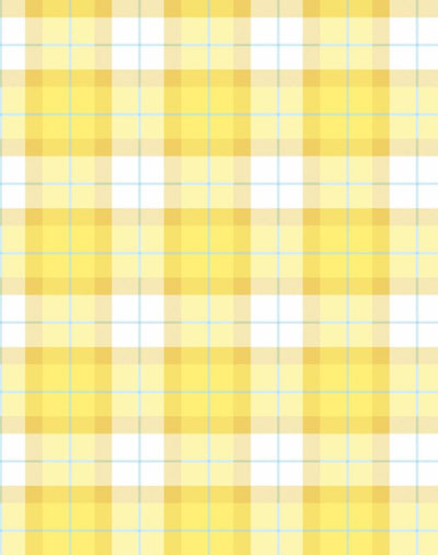 'Oban Plaid' Wallpaper by Wallshoppe - Yellow