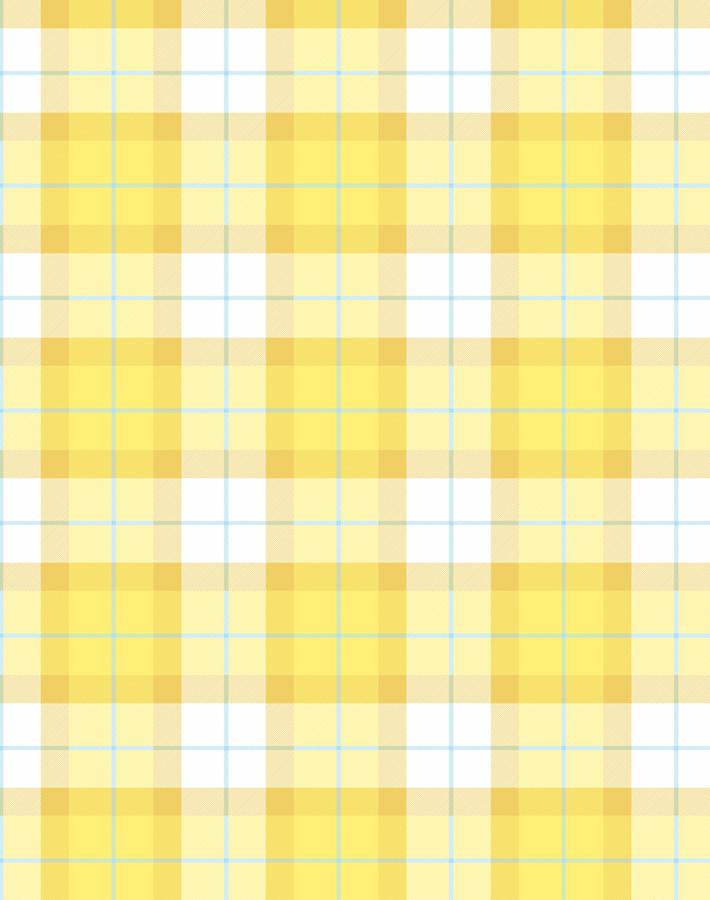'Oban Plaid' Wallpaper by Wallshoppe - Yellow
