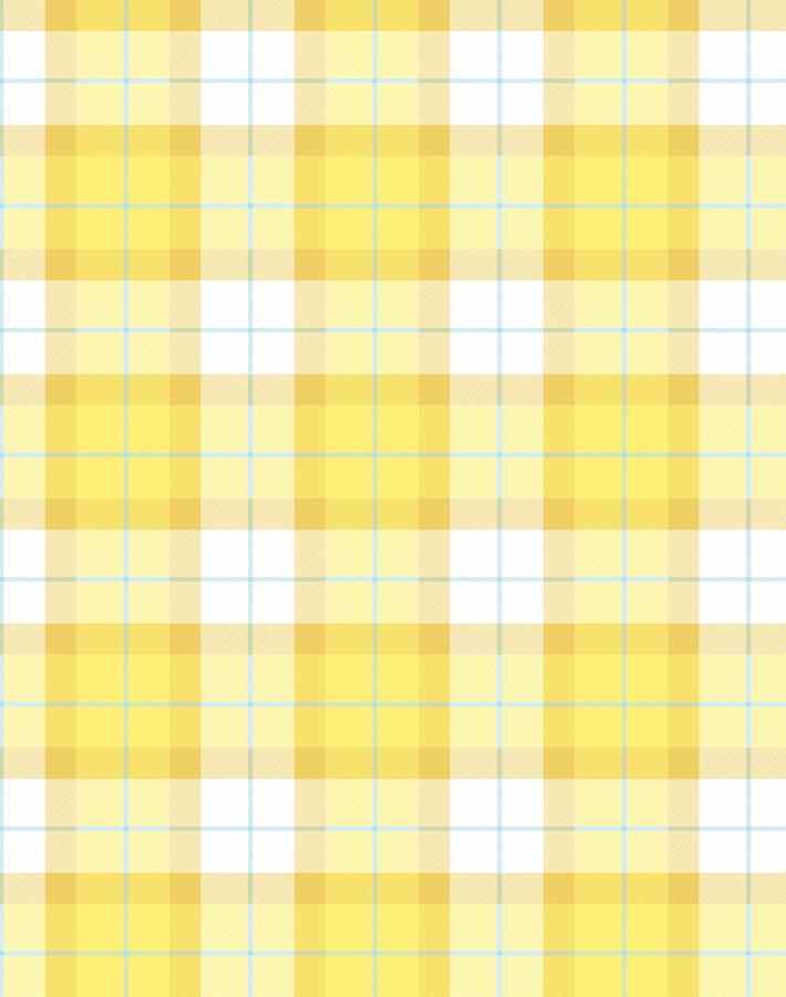 'Oban Plaid' Wallpaper by Wallshoppe - Yellow