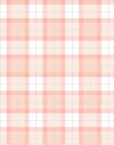 'Oban Plaid' Wallpaper by Wallshoppe - Peach