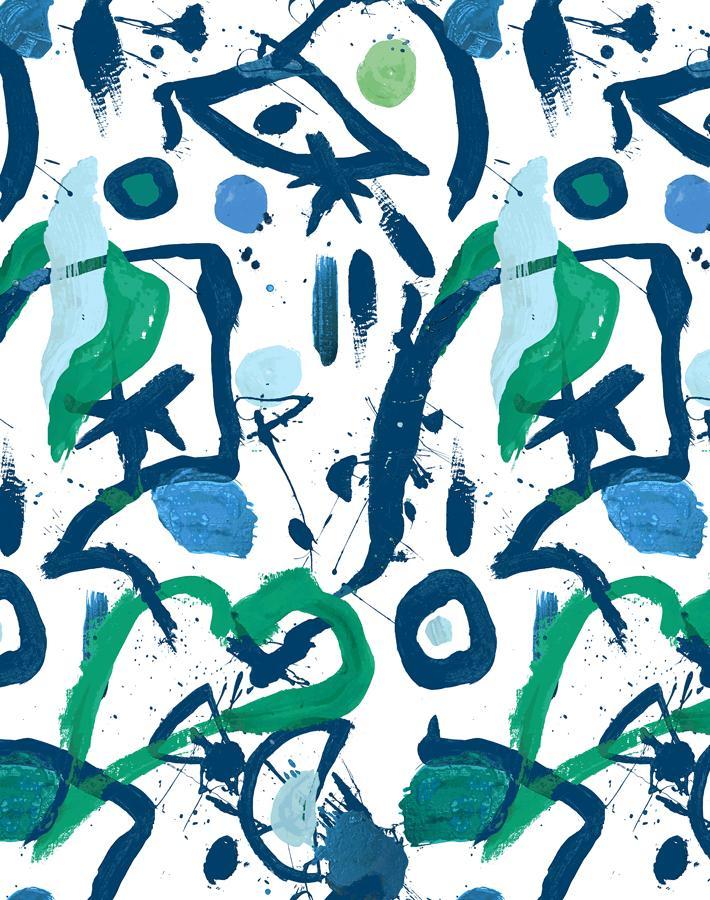 'El Quijote' Wallpaper by Chris Benz - Multi / Blue / Green