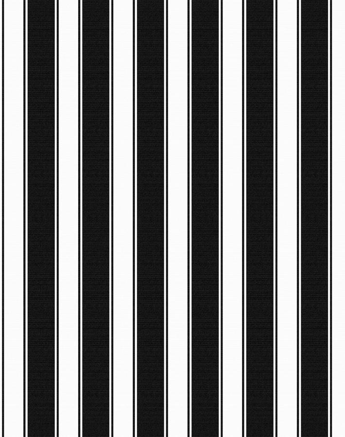 'Ojai Stripe' Wallpaper by Wallshoppe - Black