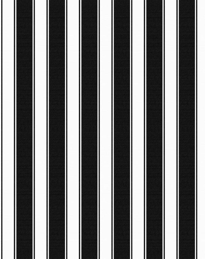 'Ojai Stripe' Wallpaper by Wallshoppe - Black