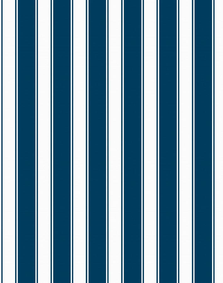 'Ojai Stripe' Wallpaper by Wallshoppe - Navy