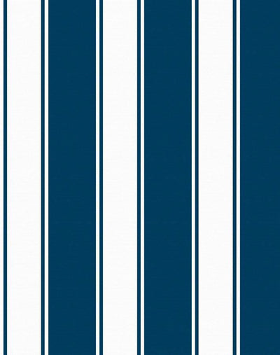 'Ojai Stripe' Wallpaper by Wallshoppe - Navy