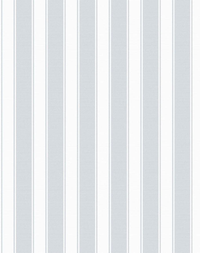 'Ojai Stripe' Wallpaper by Wallshoppe - Silver