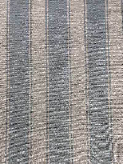 fabric by the yard ojai stripe baby blue on flax linen