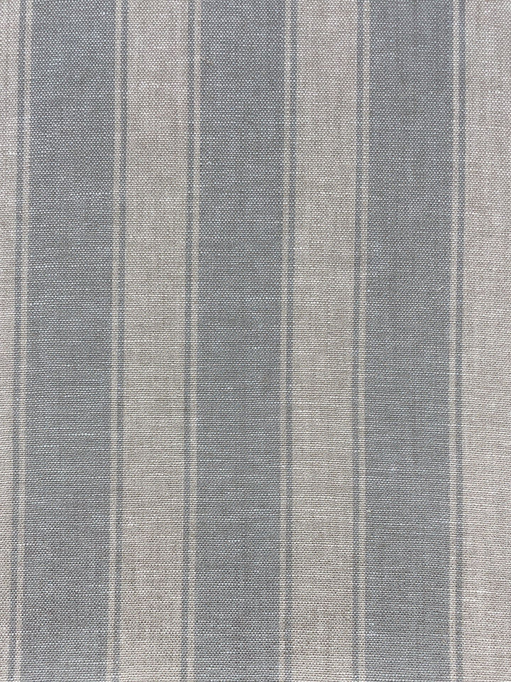 fabric by the yard ojai stripe silver on flax linen