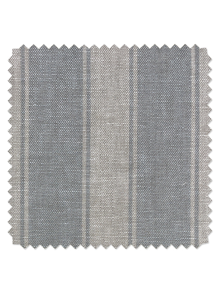 fabric by the yard ojai stripe silver on flax linen