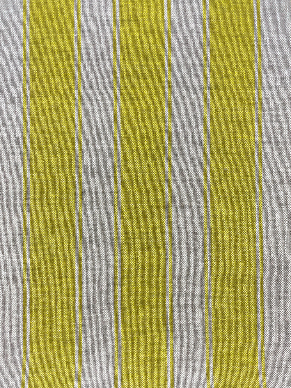 fabric by the yard ojai stripe yellow on flax linen