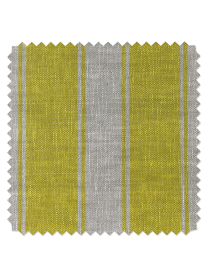 fabric by the yard ojai stripe yellow on flax linen