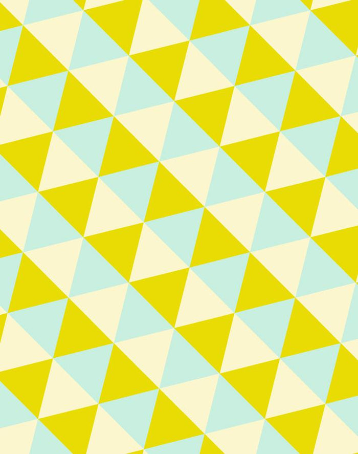 'Optic Triangle' Wallpaper by Clare V. - Mint